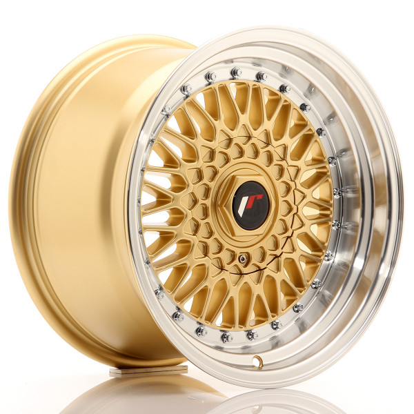 JR Wheels JR9 16x9 ET20 BLANK Gold w/Machined Lip