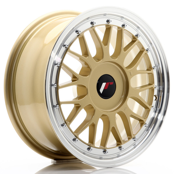 JR Wheels JR23 16x7 ET20-45 BLANK Gold w/Machined Lip